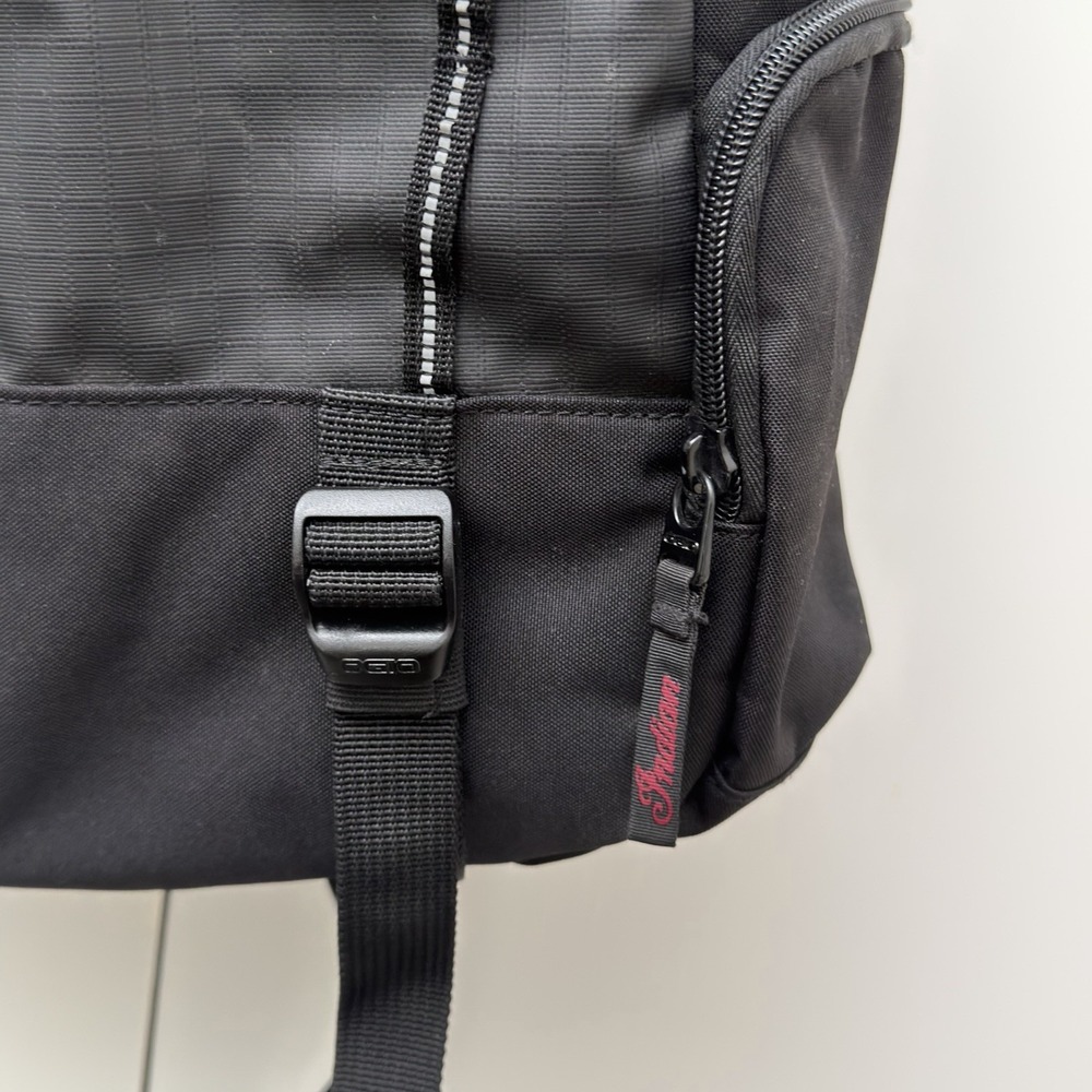 Indian Scout Motorcycle Ogio Backpack Black Gray Red Water Repel 18"x12" - Picture 4 of 16